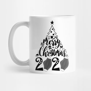 Merry Christmas 2020 Face Mask Christmas Lights Tree Pajamas Mug